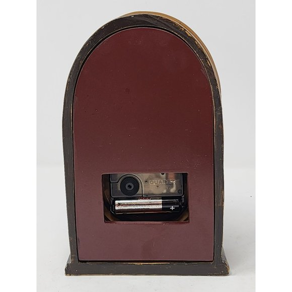 Vintage Home Interior Old Style Brown Table/Desk Clock Tested And Works - Picture 3 of 11